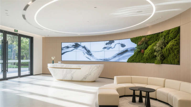 绿意融科技，合肥1500平办公室装修设计效果图